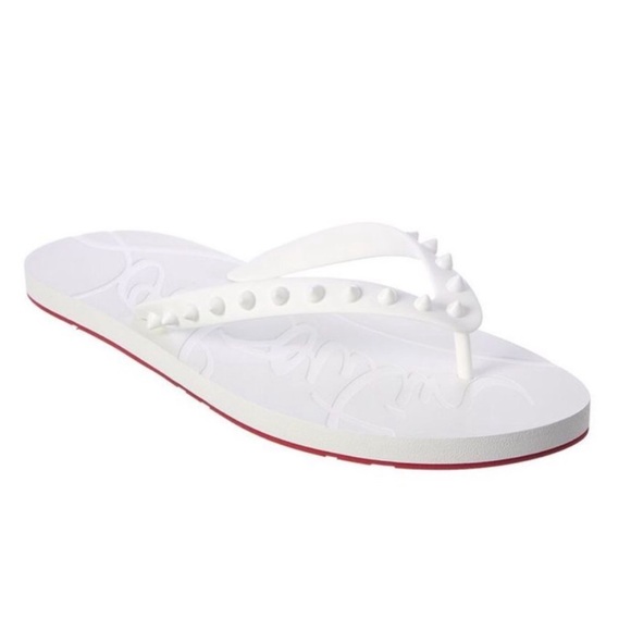 Christian Louboutin Other - Christian Louboutin white stud spike white sandals